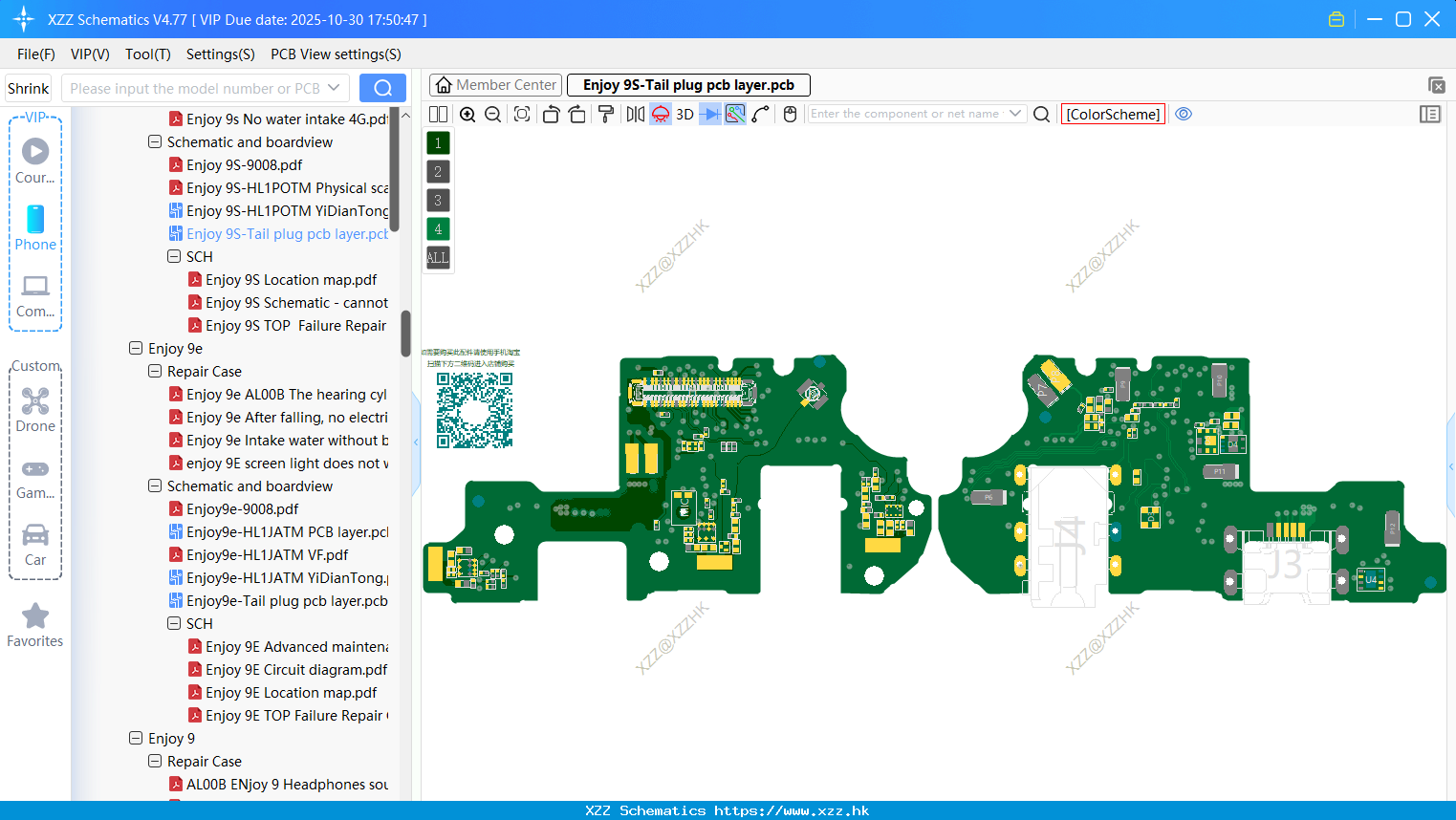 Huawei Enjoy 9S-Tail Plug Pcb Layer